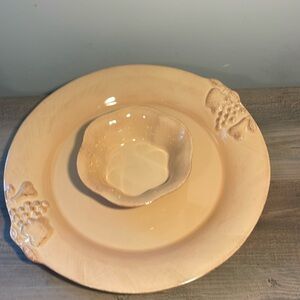 Casa Stone by Casafina Madeira Harvest Chip and Dip Platter in Smoked Salmon